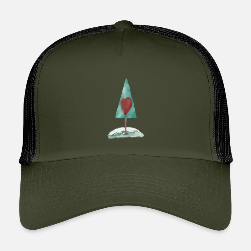 Heart tree watercolor illustration Kids’ Trucker Cap