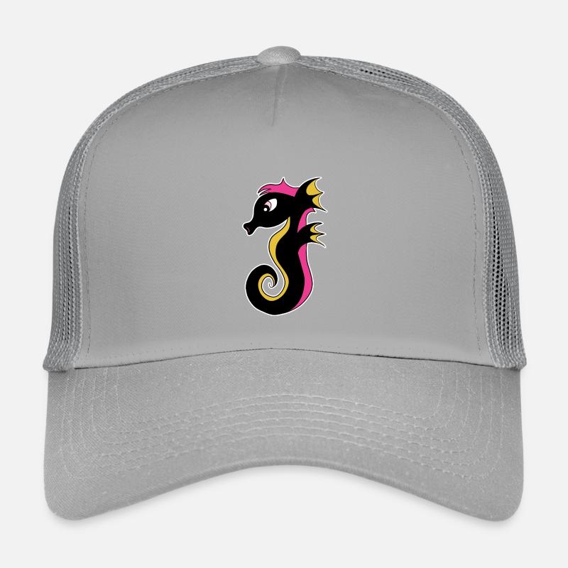 Hippocampe néon en fleurs Casquette trucker enfant