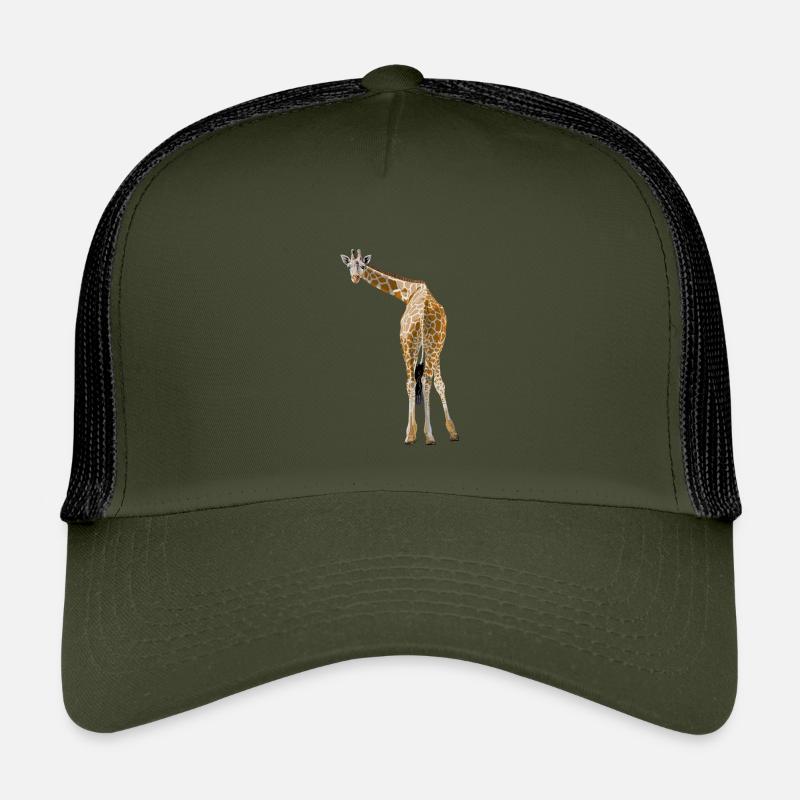 Giraffe grüßt aus der Savanne - Kinder Trucker-Cap - Olive/Schwarz