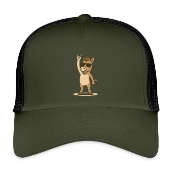 Rock'n'Ride Foal - Kids’ Trucker Cap - olive/black - Front