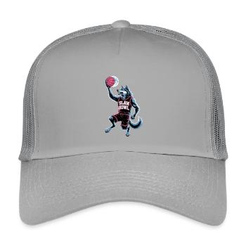 Slam Howl Basketball Wolf - Kinder Trucker-Cap - Hellgrau - Vorne