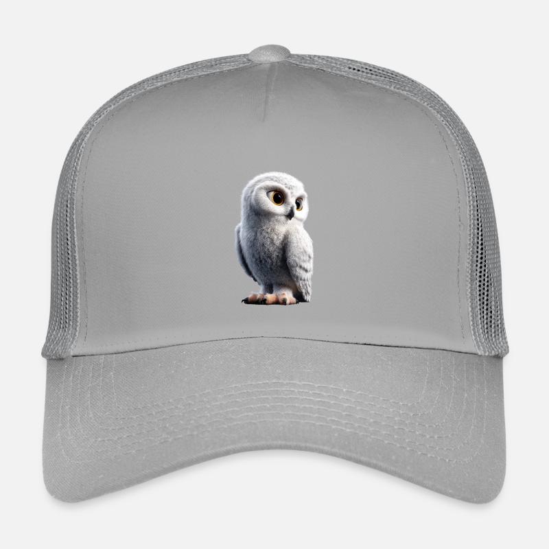Schneeeule Weiße Eule Kauz Uhu Owl Schnee Eulen Kinder Trucker-Cap