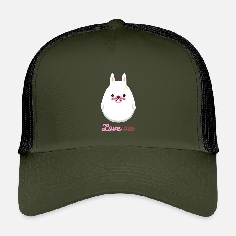 Lapin - Casquette trucker enfant - olive/noir