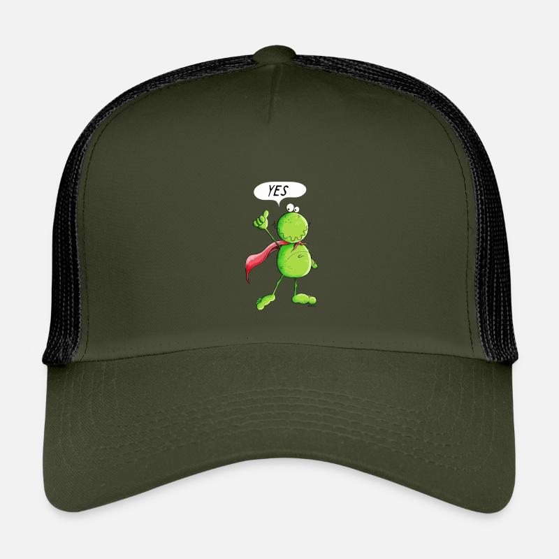 Super Frog - Frogs - Comic - Cartoon - Kids’ Trucker Cap - olive/black