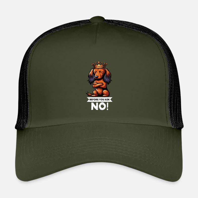 Before You Ask Langhaardackel Dackel Teckel Tekkel Kinder Trucker-Cap