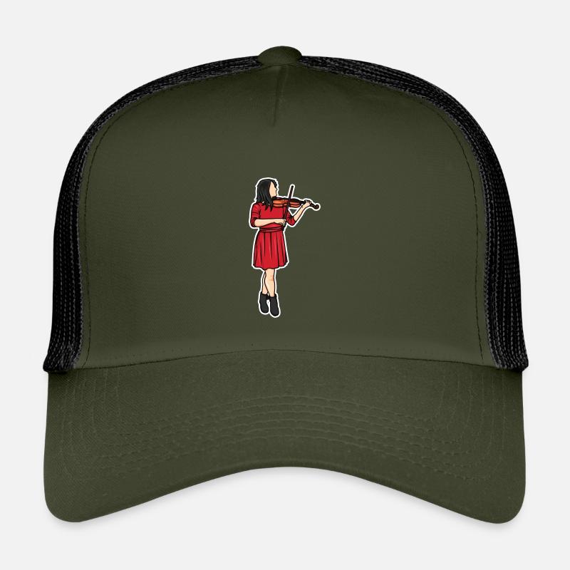 Violinist Drawing Kids’ Trucker Cap