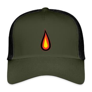 Flamme d’Allemagne - Noir Rouge Or Design - Casquette trucker enfant - olive/noir - Devant