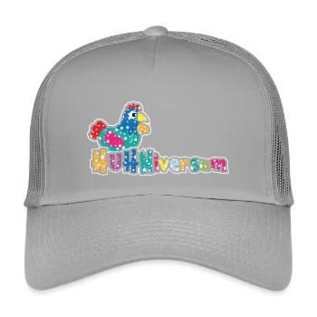 CHICKENiversum - Fans de poulet - Coq - Coq - Bio - Casquette trucker enfant - gris clair - Devant