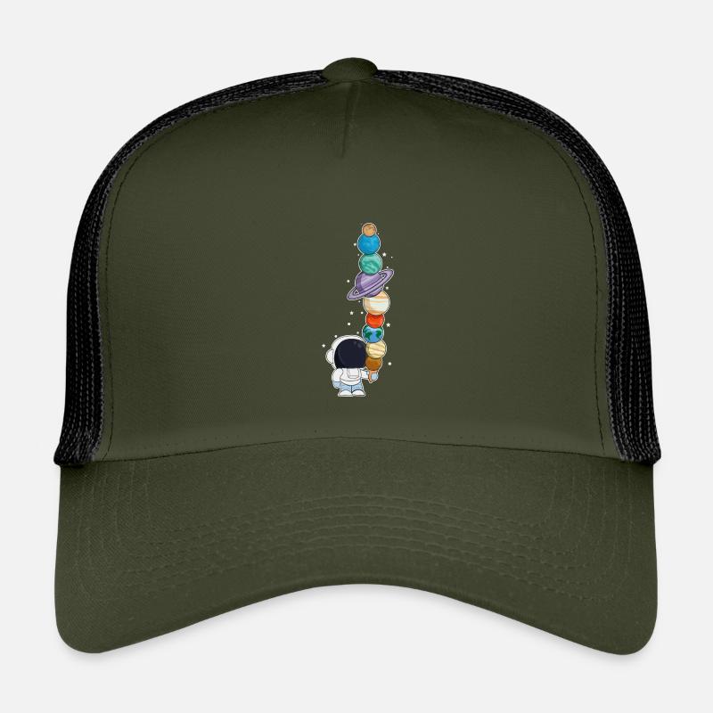Astronaut mit Eis - Kinder Trucker-Cap - Olive/Schwarz