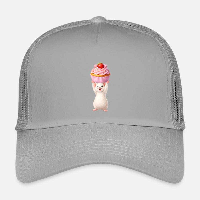 Niedliche Maus mit Erdbeer Cupcake Kinder Trucker-Cap