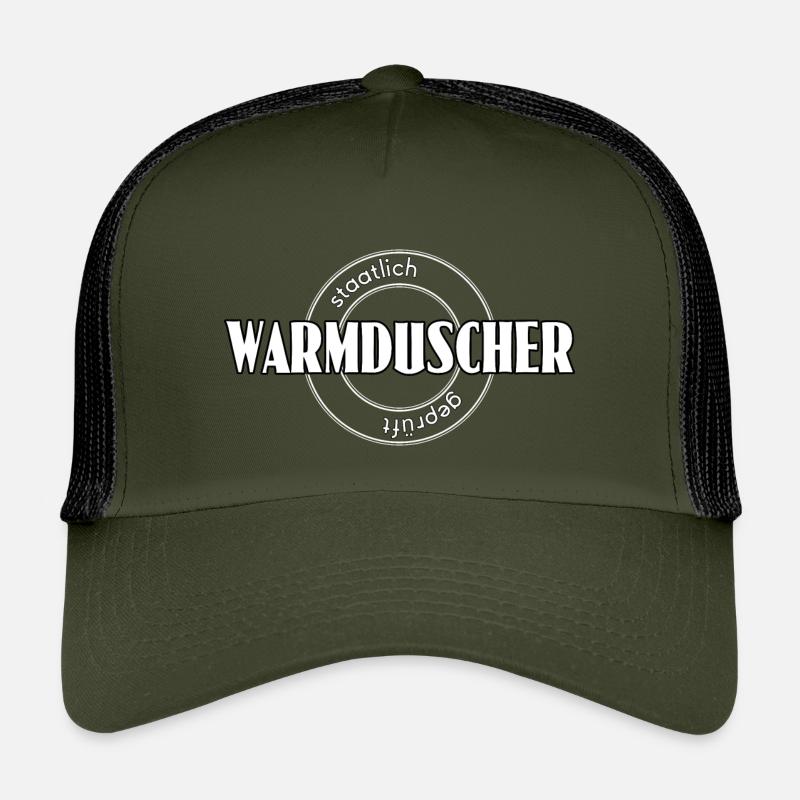 Warmduscher - Kinder Trucker-Cap - Olive/Schwarz