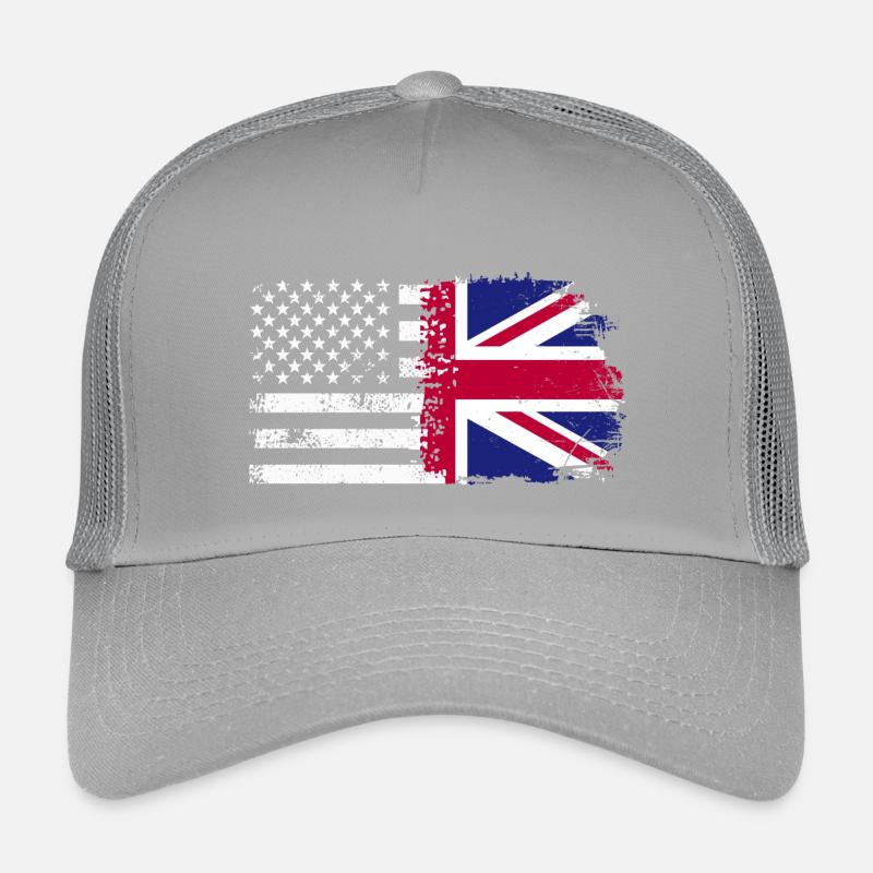 Grunge US UK Flag Mashup Kids’ Trucker Cap