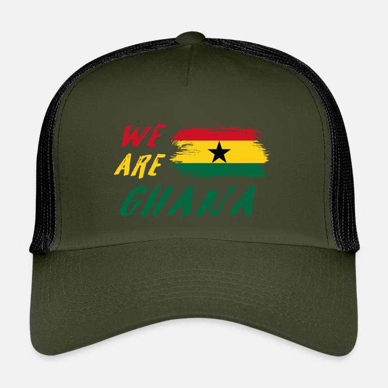 Wir sind Ghana Flaggen Design - Kinder Trucker-Cap - Olive/Schwarz