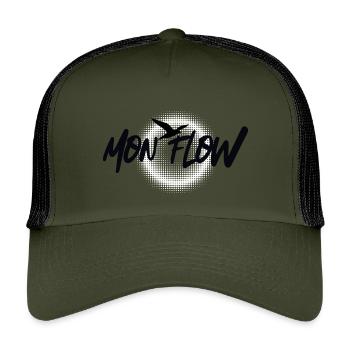 Mon Flow – Freiheit & Flow im modernen Design - Kinder Trucker-Cap - Olive/Schwarz - Vorne