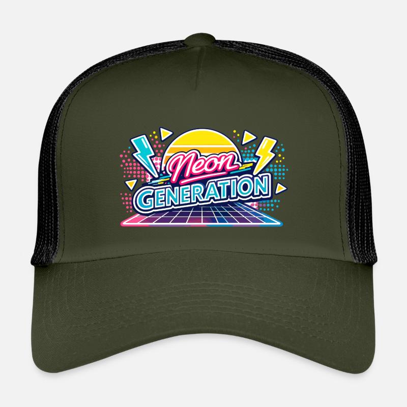 Ambiance rétro de la génération néon Casquette trucker enfant