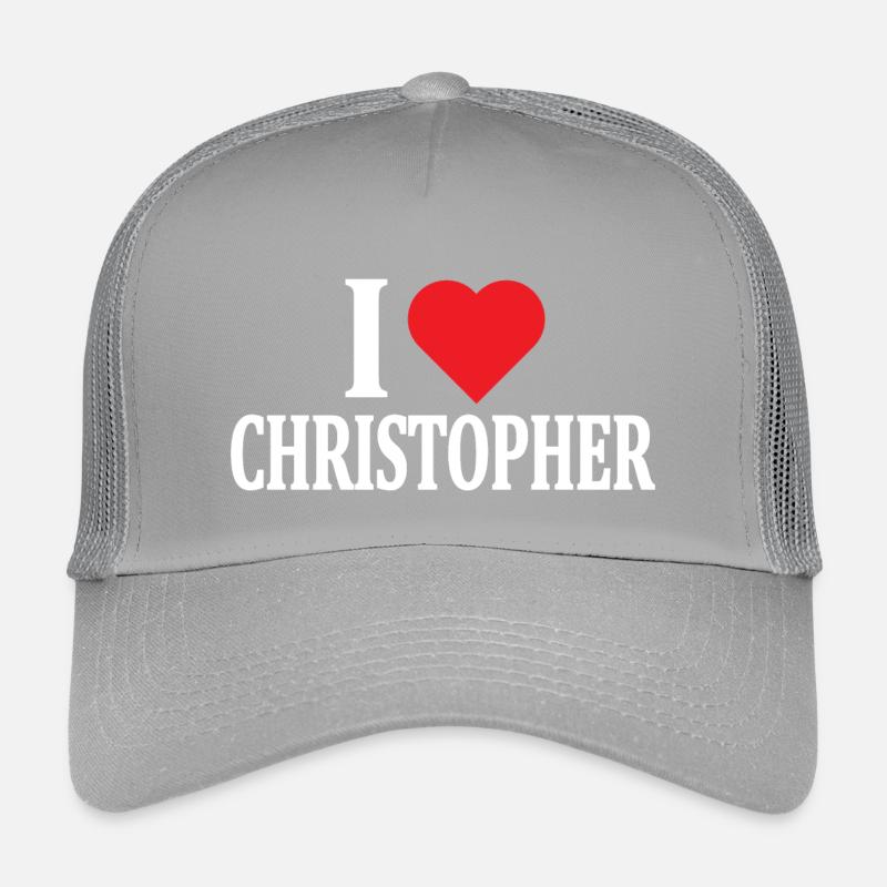 T-Shirt Ich liebe Christopher T-Shirt Geschenkidee Kinder Trucker-Cap