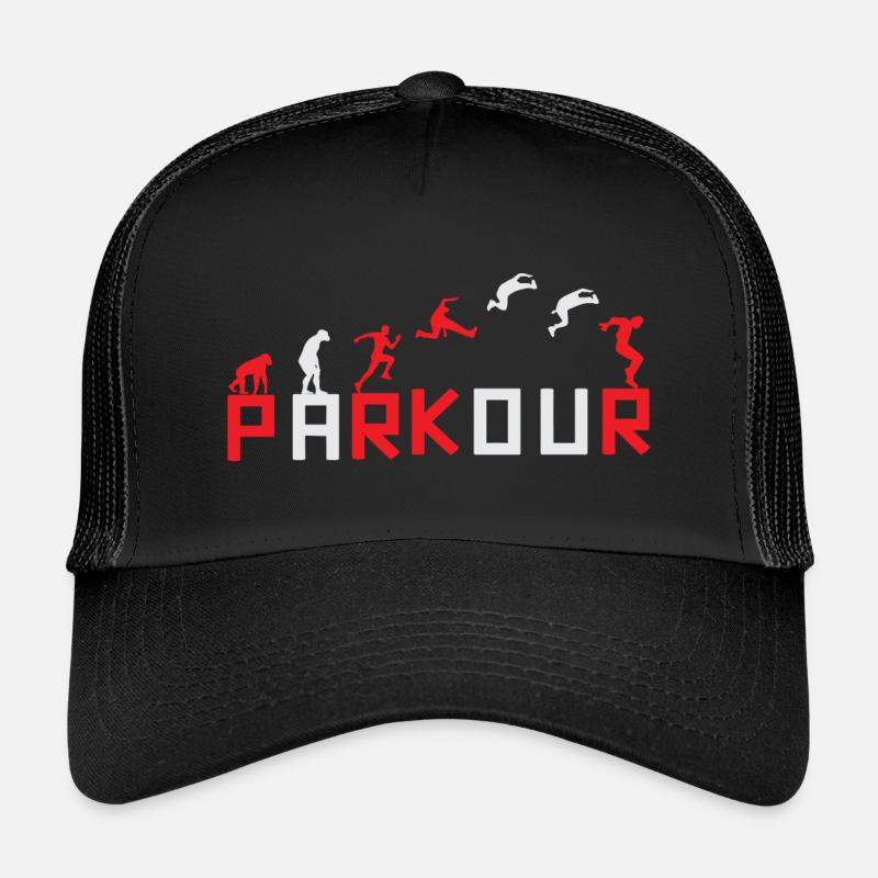 Évolution de la conception des séquences de course - Casquette trucker enfant - noir/noir
