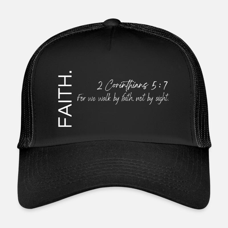 Foi - 2 Corinthiens 5:7 Conception chrétienne - Casquette trucker enfant - noir/noir