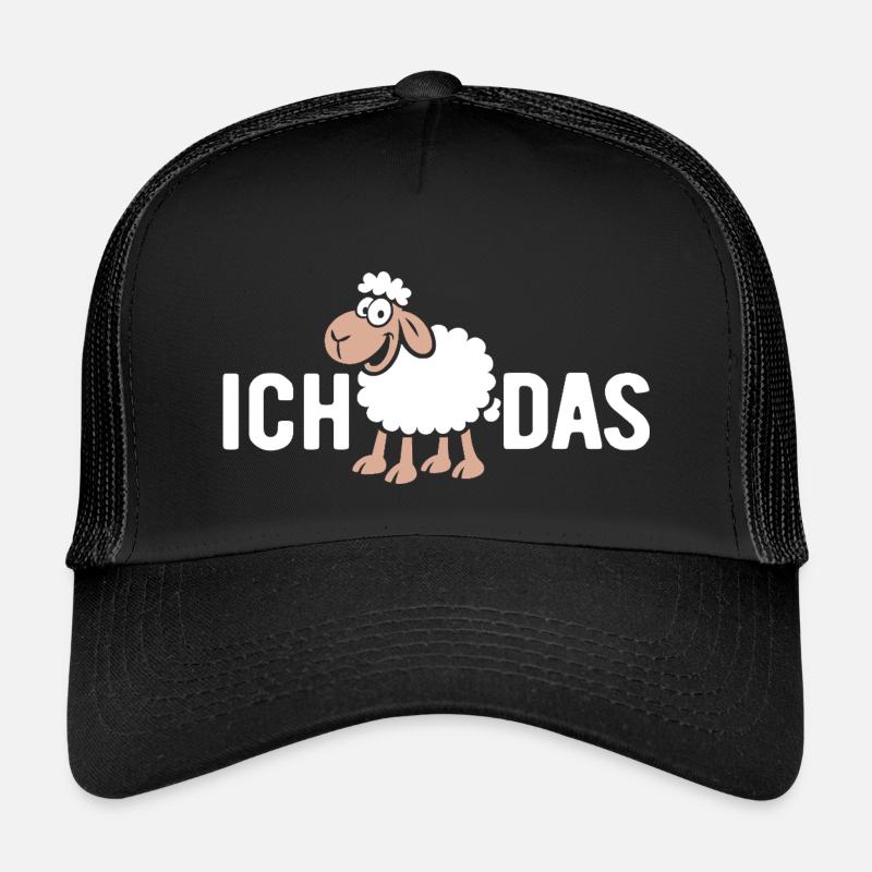 Ich SCHAF das - Wortspiel mit Schaf - Kinder Trucker-Cap - Schwarz/Schwarz