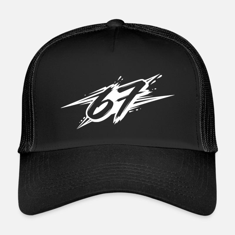 67 / Six Seven / 6-7 - Kinder Trucker-Cap - Schwarz/Schwarz