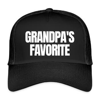 Lieblingsenkelkind Lustig Ich bin Opas Liebling - Kinder Trucker-Cap - Schwarz/Schwarz - Vorne