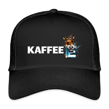 Mascotte du café Splash - Casquette trucker enfant - noir/noir - Devant