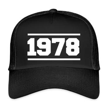 1978 Cadeau rétro 1978 original 1978 - Casquette trucker enfant - noir/noir - Devant