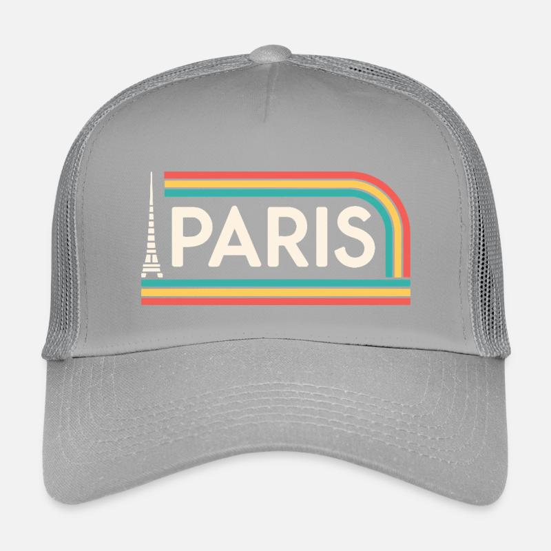 Paris Rainbow Retro Kinder Trucker-Cap