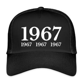 1967 - Kinder Trucker-Cap - Schwarz/Schwarz - Vorne
