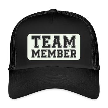 Membre de l’équipe de style Varsity - Casquette trucker enfant - noir/noir - Devant