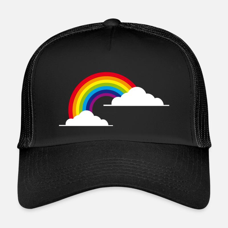 rainbow rainbow - Kids’ Trucker Cap - black/black