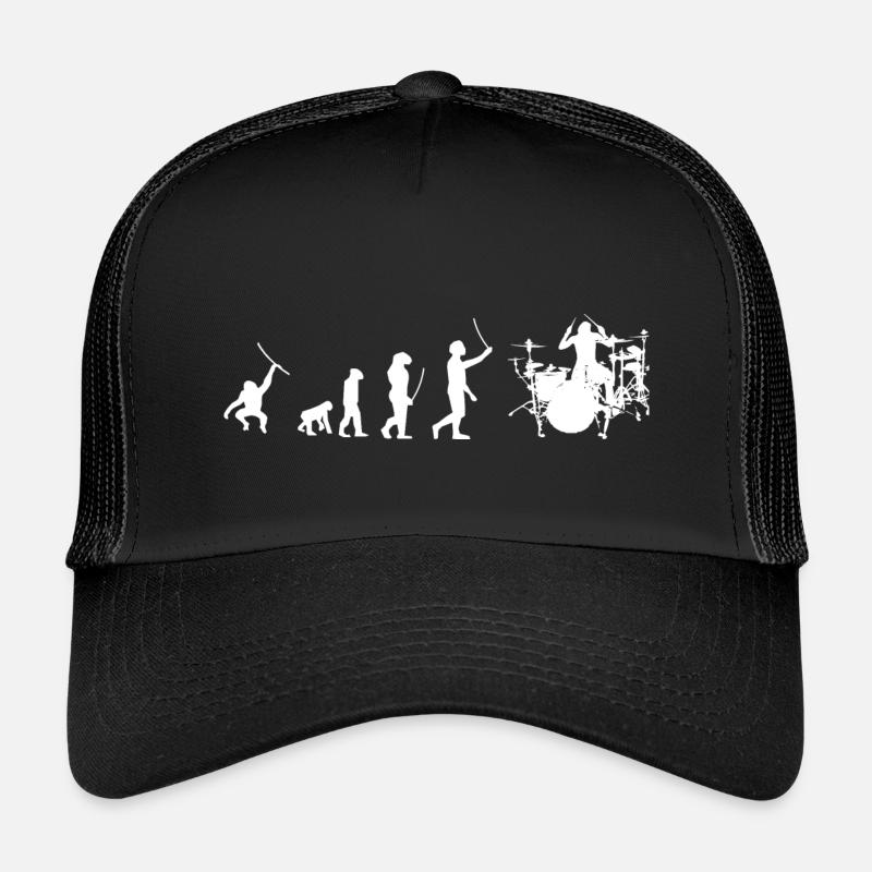 Batteur Evolution - Casquette trucker enfant - noir/noir