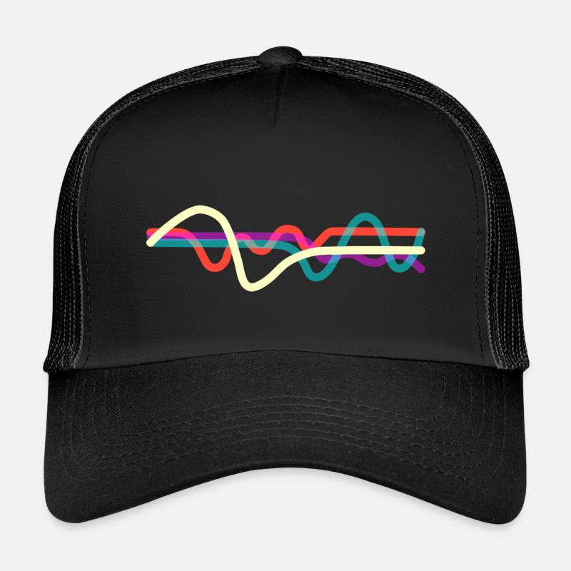 Lines - Kids’ Trucker Cap - black/black