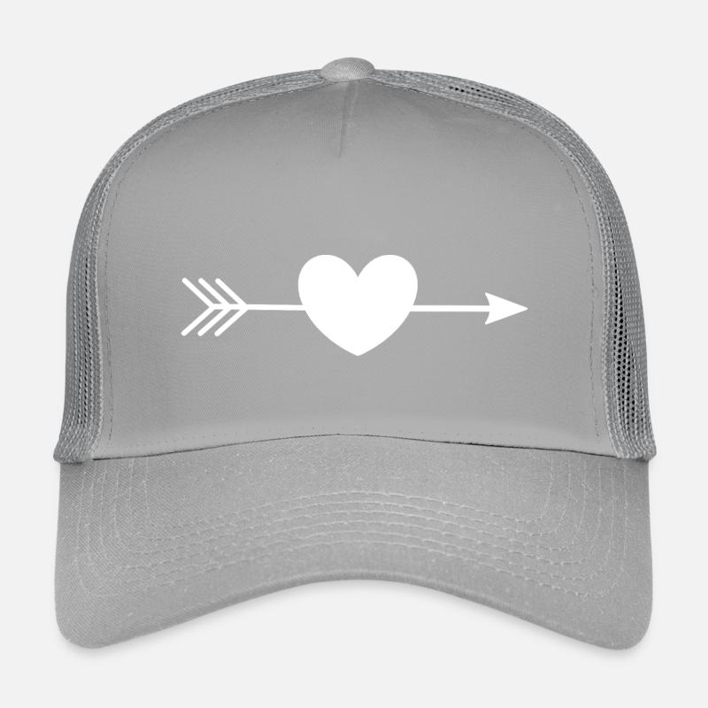 weißes Herz weiß mit Pfeil Kinder Trucker-Cap
