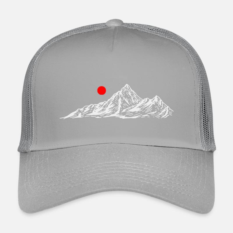 Red Sun Over White Mountain Kids’ Trucker Cap