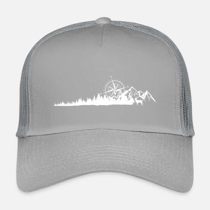 Silhouette de crête de montagne compass Casquette trucker enfant