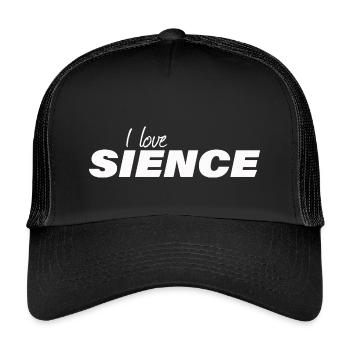 J’AIME LA SCIENCE - Casquette trucker enfant - noir/noir - Devant