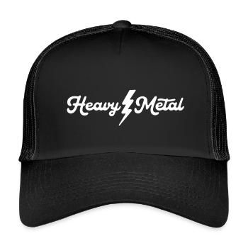 Heavy Metal Lightning Skript - Kinder Trucker-Cap - Schwarz/Schwarz - Vorne