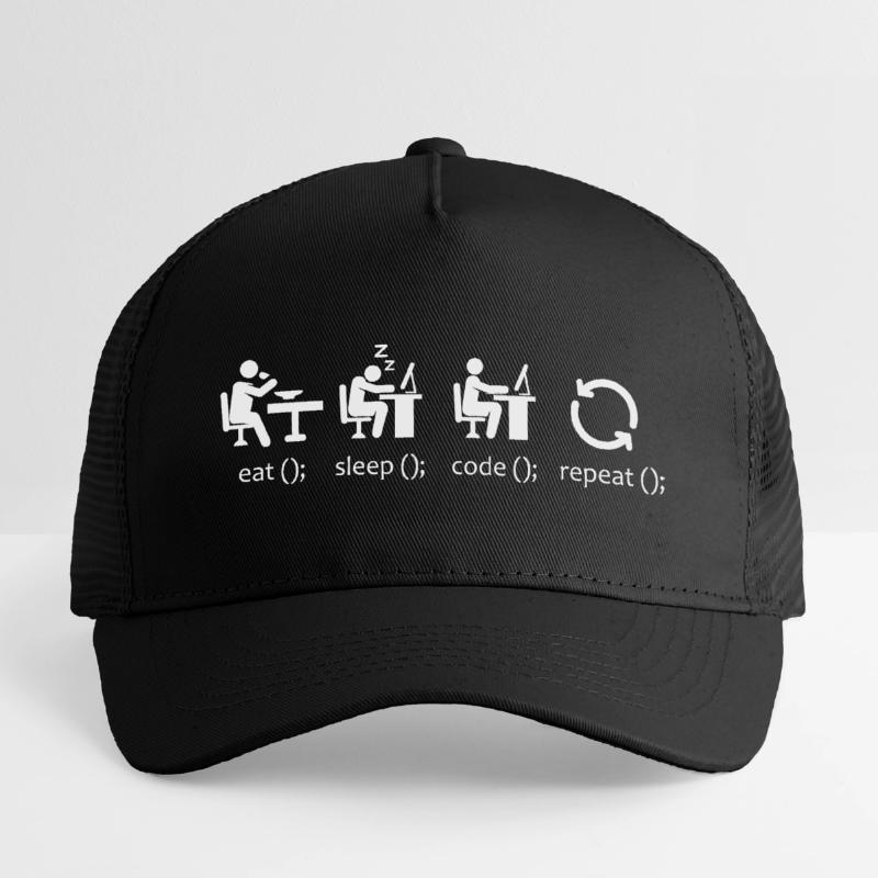 Eat Sleep Code Repeat - Funny Software Engineer Kids’ Trucker Cap