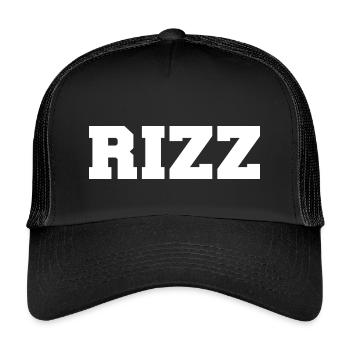 Rizz - Casquette trucker enfant - noir/noir - Devant