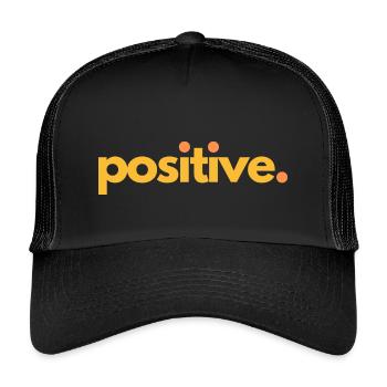 positif.04 - Casquette trucker enfant - noir/noir - Devant