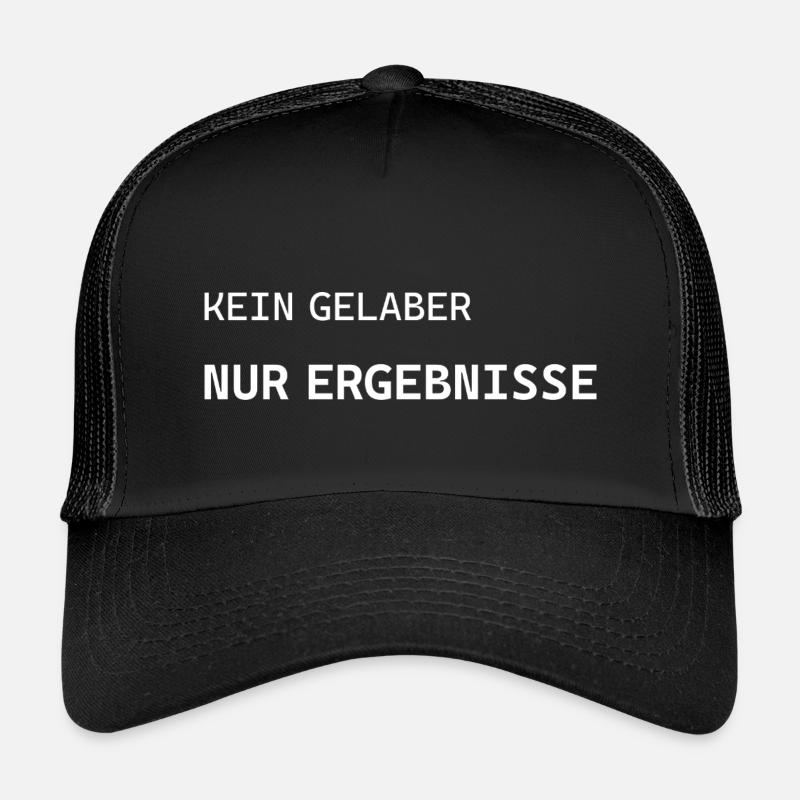 No babble. Results only. - Kids’ Trucker Cap - black/black