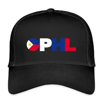 Philippines - Casquette trucker enfant - noir/noir - Devant