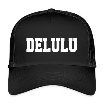 Delulu - Casquette trucker enfant - noir/noir - Devant