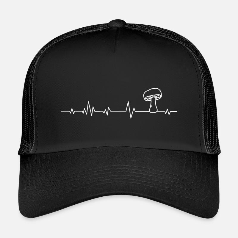 Pilz Pilze Steinpilz - Kinder Trucker-Cap - Schwarz/Schwarz