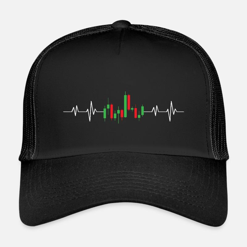 Battement de cœur du marché boursier EKG actions forex trading Casquette trucker enfant