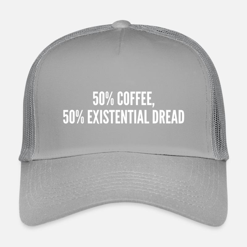 50% coffee 50% existential dread Casquette trucker enfant