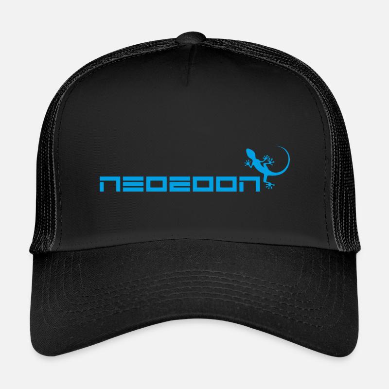 neozoon cyan - Kinder Trucker-Cap - Schwarz/Schwarz