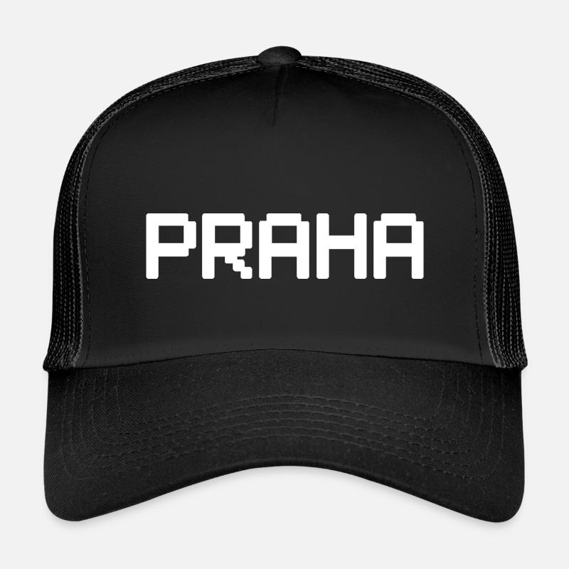PRAHA Prag Prague - Kinder Trucker-Cap - Schwarz/Schwarz