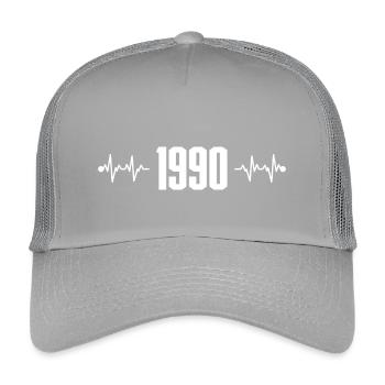 années 1990 Pulse Retro Heartbeat - Casquette trucker enfant - gris clair - Devant